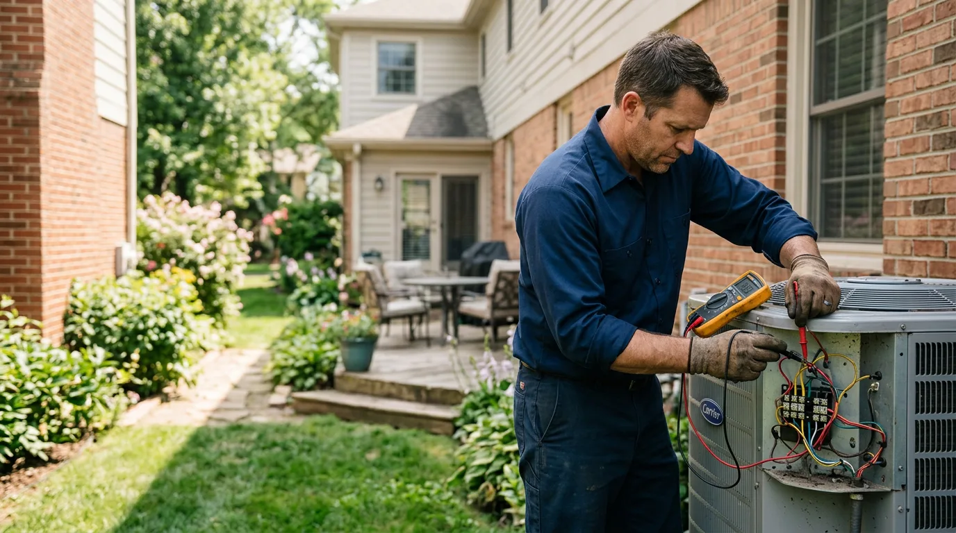 HVAC technician working near Manchester, VT